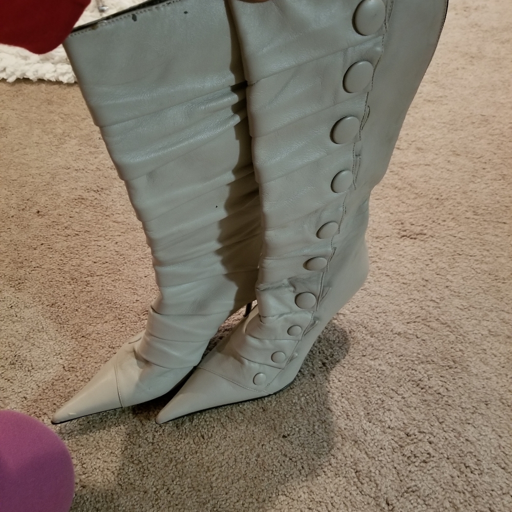 High leather boots